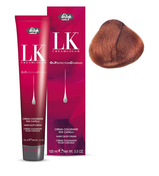 Lisap LK Oil Protection Complex Hair Color Cream, 100 ml./3.38 fl.oz. (8/34 - Light Golden Mahogany Blonde)