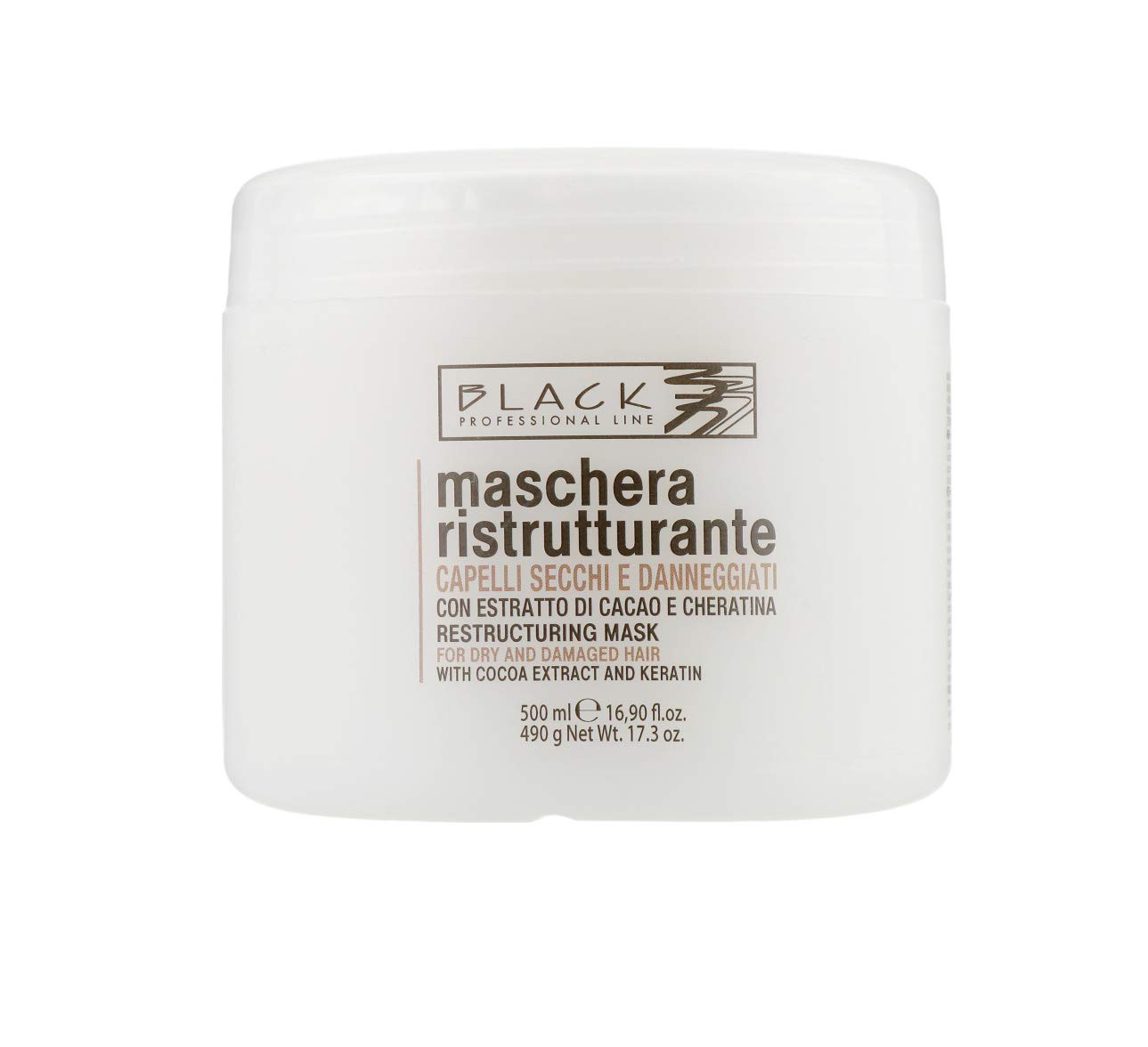 Black Professional Line Chocolate & Keratin Hair Mask, 500 ml./16.9 fl.oz.