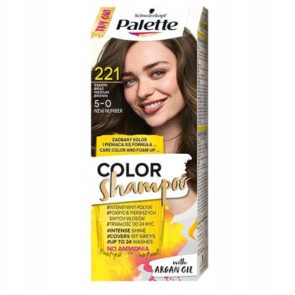 Palette Color Shampoo, 70 ml./2.3 fl.oz. (221 - Medium Brown)