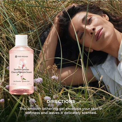 Yves Rocher Cherry Blossom Scent, cherry bloom, Shower Gel, 200 ml./6.7 fl.oz.