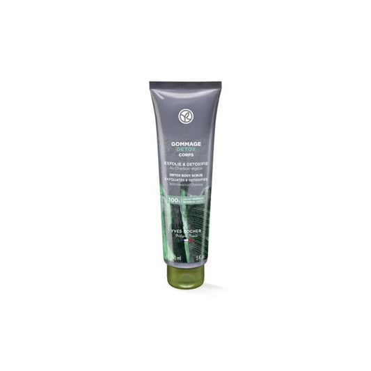 Yves Rocher Botanical Charcoal Detox Body Scrub Exfoliating Cream for Smooth, Purified Skin - 150 ml./5 fl.oz.