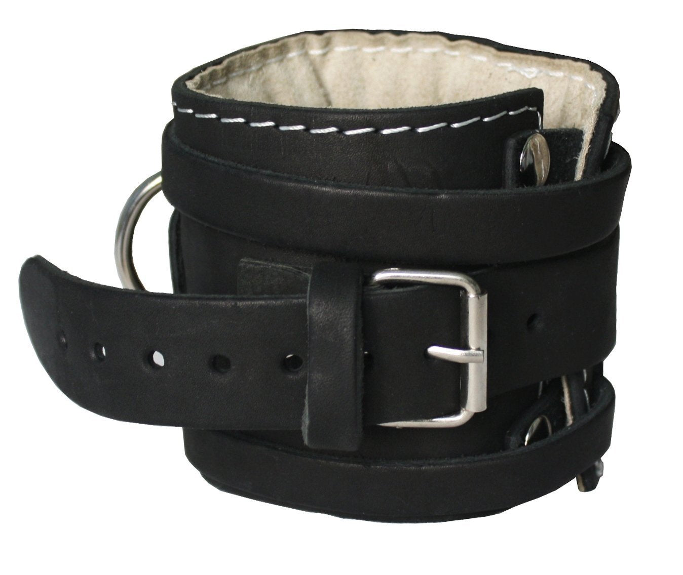 Premium Leather Weightlifting Ankle Strap - For Maximum Glutes Workout - Wrist Strap With D-ring - Exercise Cable Machines - Leather Ankle Cuff For Women & Men