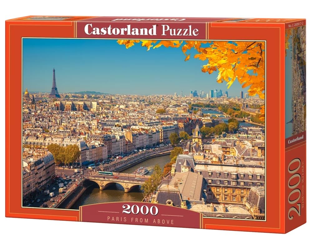 Castorland Panorama of Paris Jigsaw Puzzle - C-200917, 2000 Pieces - Scenic & Challenging