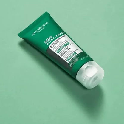 Yves Rocher Sebo Active Clear Pore-cleansing Mask Charcoal Women Day Care Hydration All Skin Types - 75 ml / 2.5 flOz