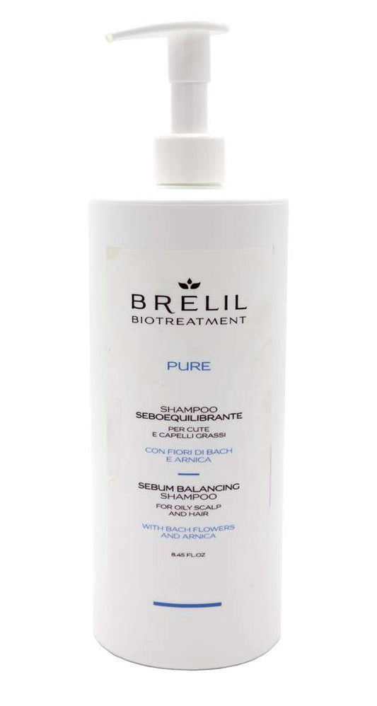 Brelil Bio Traitement Pure Sebum Balancing Shampoo for Oily scalp and hair - Bach Flowers, Arnica (33.81 fl.oz.)