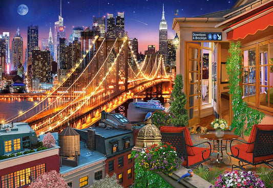 Castorland Puzzle 1000 Pieces, Brooklyn Bridge Lights - С-104598