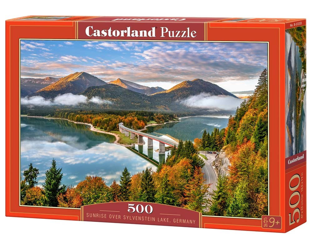 Castorland Puzzle 500 Pieces, Sunrise Over Sylvenstein Lake, Germany - В-53353