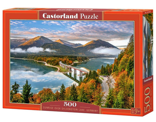 Castorland Puzzle 500 Pieces, Sunrise Over Sylvenstein Lake, Germany - В-53353