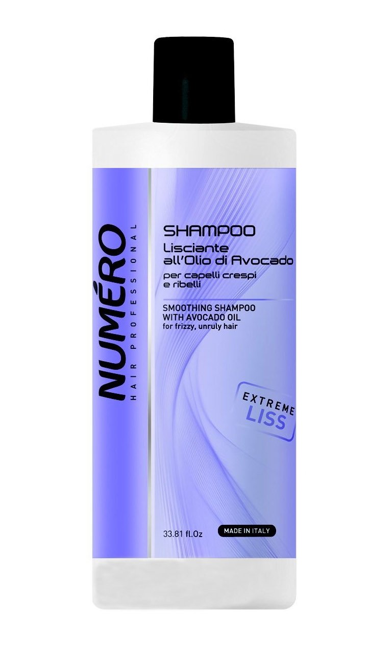 Brelil Numero Smoothing Shampoo with Avocado Oil for frizzy, unruly hair (33.81 fl.oz.)