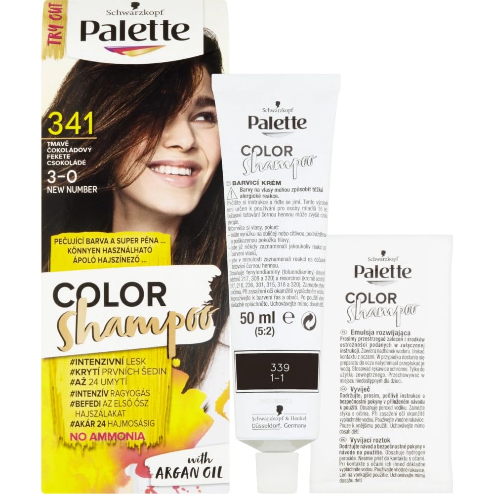 Palette Color Shampoo, 70 ml./2.3 fl.oz. (341 - Dark Chocolate)