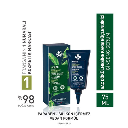 Yves Rocher Serum Force Intensive Scalp Booster Strenth Serum Treatment Hair Care - 75 ml. / 2.5 fl.oz.
