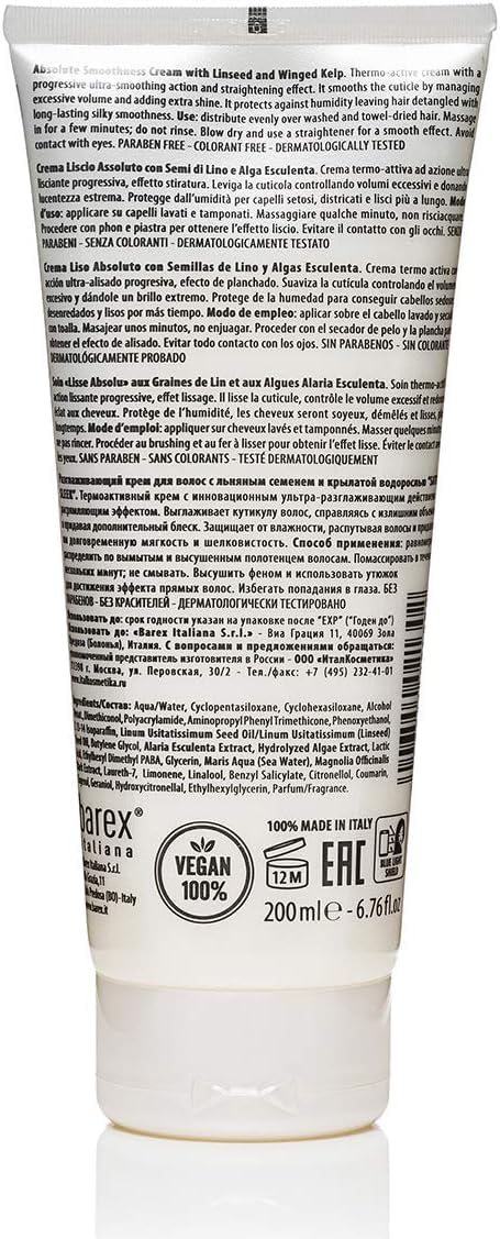 Barex Italiana Joc Care Absolute Smoothness Cream, 200 ml./6.76 fl.oz.…