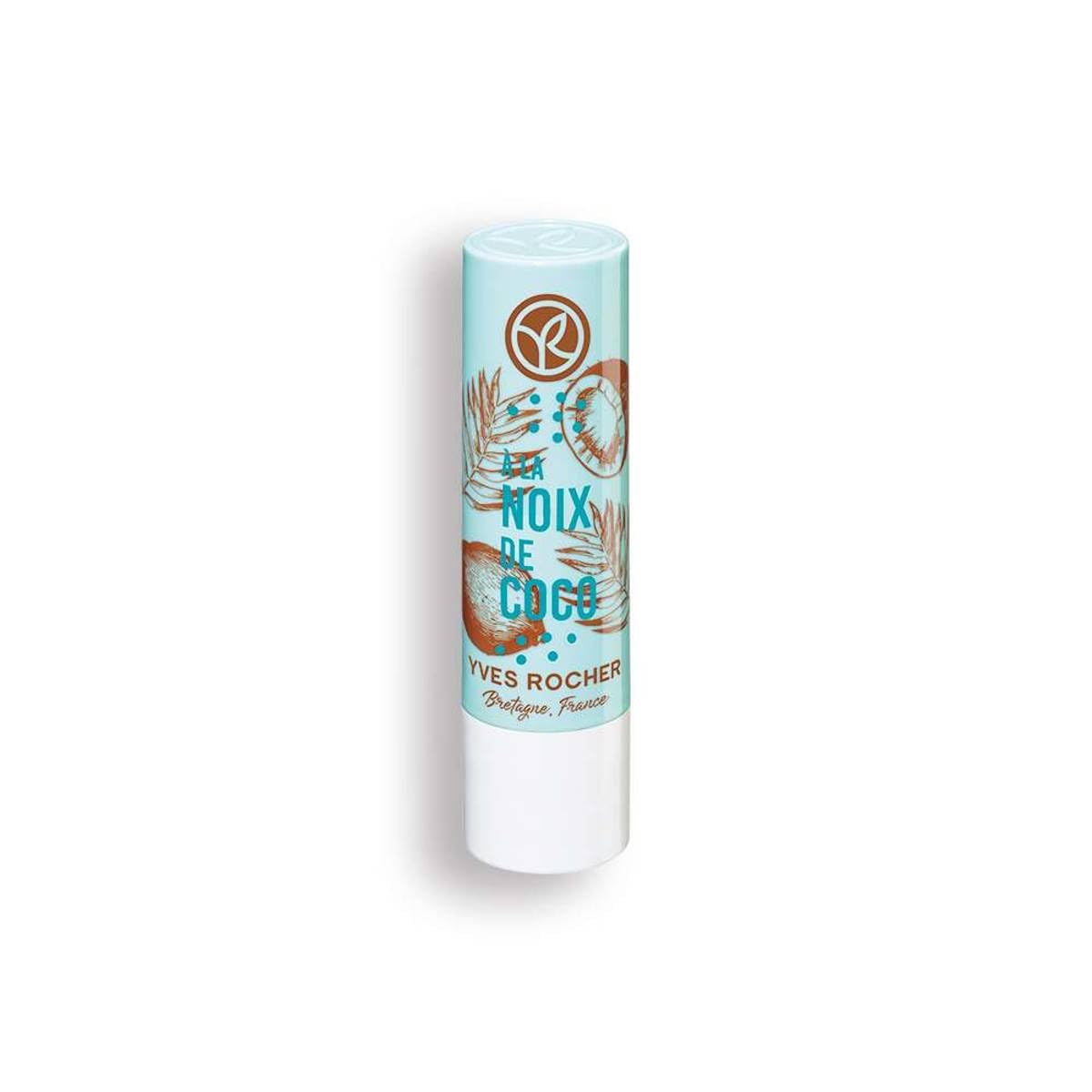 Yves Rocher Lip Balm Coconut, 4.8g/0.17oz - Nourishing Lip Care, Hydrating Lip Balm, Exotic Scent, Long-Lasting Moisture, Soft and Smooth Lips, Natural Ingredients, Rich Hydration