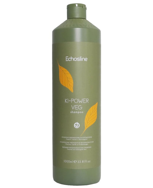 Echosline KIPower VEG Reconstruction Shampoo for Damaged Hair - 1000 ml. / 33.8 fl.oz.