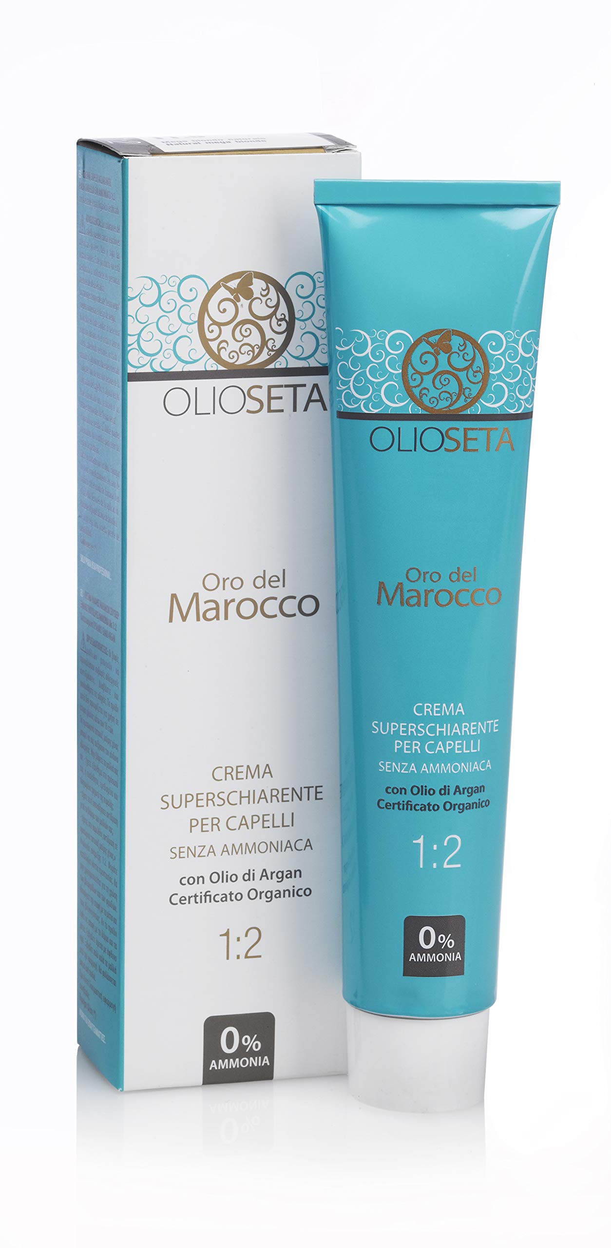 Barex Italiana Olioseta 1:2 Oro del Marocco Super lightening cream hair color, 100 ml./3.38 fl.oz.