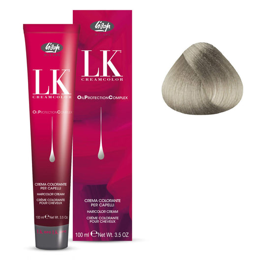 Lisap LK Oil Protection Complex Hair Color Cream, 100 ml./3.38 fl.oz. (10/28 - Lightened Natural Blonde Ash Pearl)