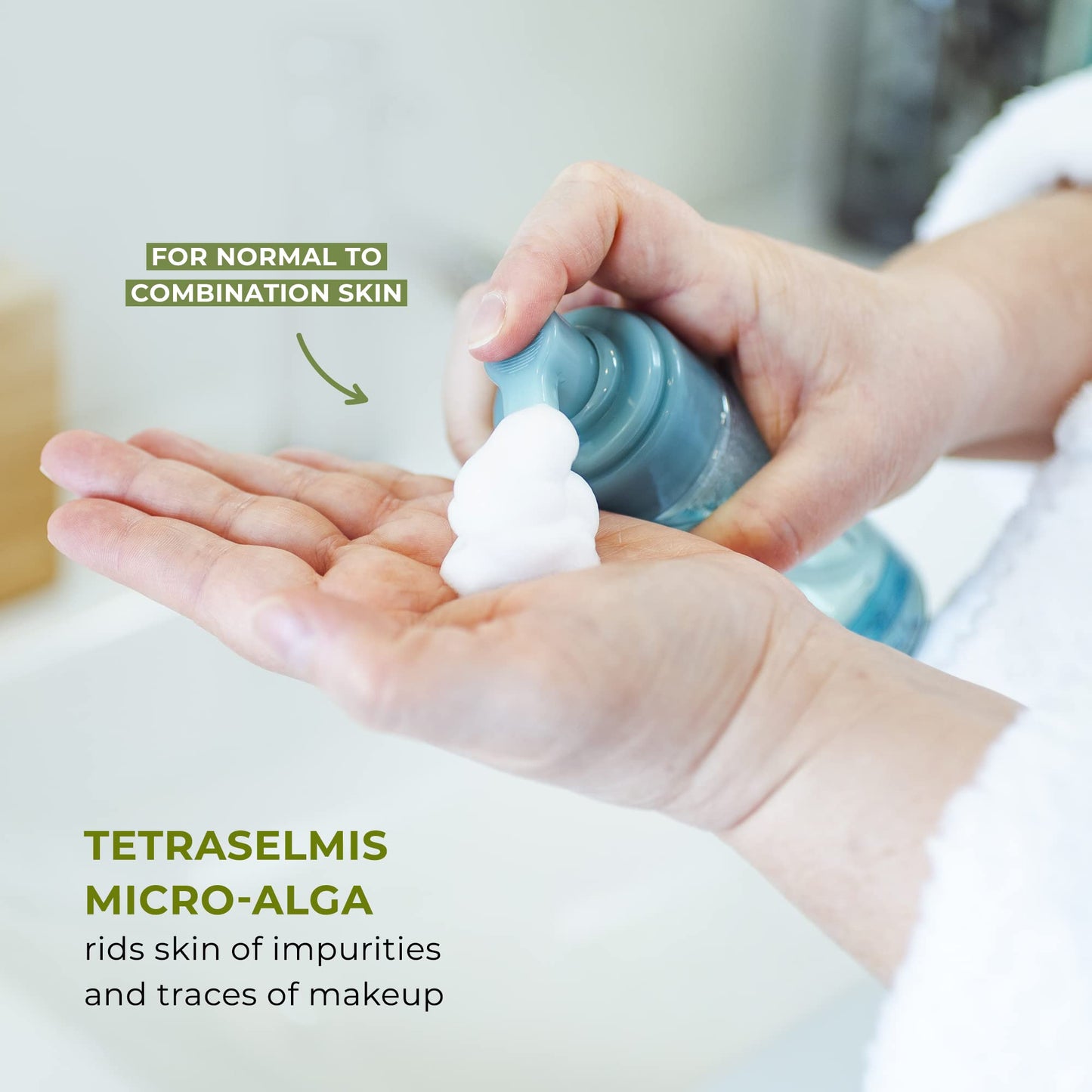 Yves Rocher Oxygenating Cleansing Foam for Normal to Combination Skin – Pure Algue – 5 Oz – 1 Ct