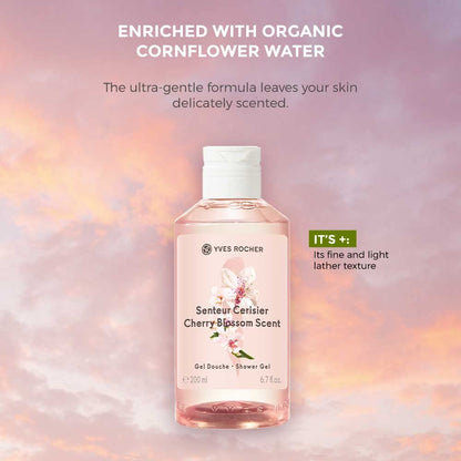 Yves Rocher Cherry Blossom Scent, cherry bloom, Shower Gel, 200 ml./6.7 fl.oz.