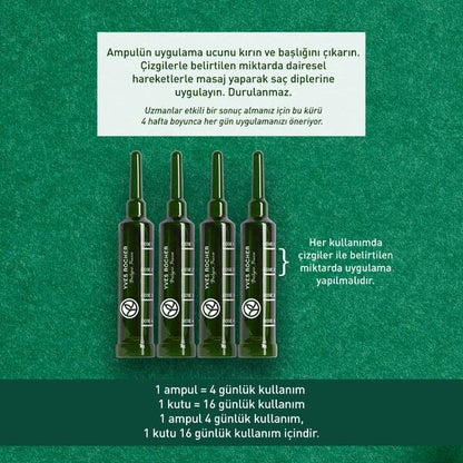 Yves Rocher Botanical Anti-Hair Loss with White Lupin Intensive Hair Roots Treatment Therapy 4x 15 ml / 0.5 fl oz