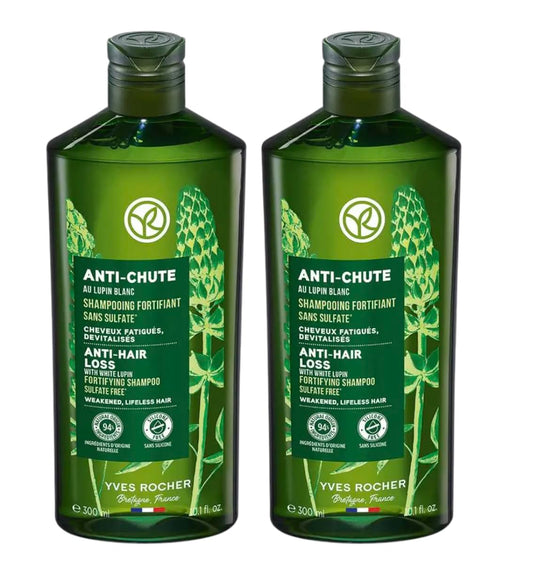 Yves Rocher Botanical Anti-Hair Loss Strengthening Shampoo Set of 2-300 ml./10.1 fl.oz.Best Gift Kit