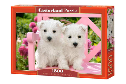 Castorland Puzzle 1500 Pieces, White Terrier Puppies - С-151721