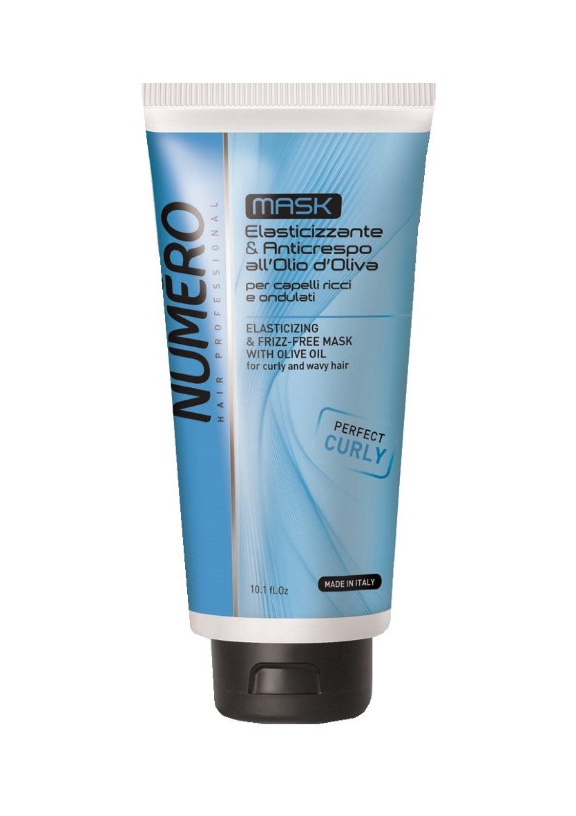 Brelil Numero Elasticizing & Frizz-Free Mask with Olive Oil for curly and wavy Hair (10.1 fl.oz.)