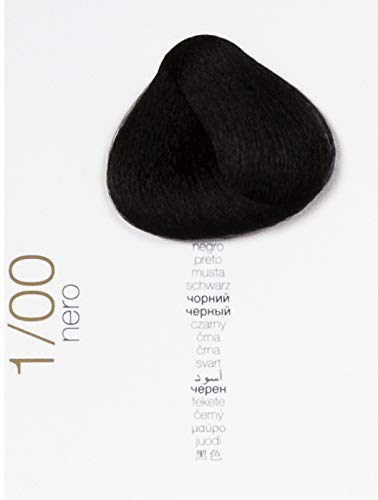 Brelil Colorianne Prestige Technologically Advanced Cream Dyeing Treatment Hydra Color Technology, Black, 100 ml./3.38 fl.oz. (1/00)