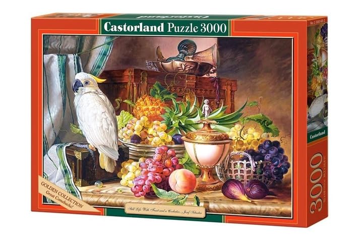 Castorland Still Life with Fruit and Cockatoo Jigsaw Puzzle - C-300143, 3000 Pieces - Exotic Elegance & Natural Beauty