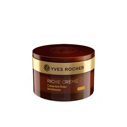 Yves Rocher Comforting Anti-Wrinkle Riche Crème Night | Soften & Smooth Skin | 1.7 fl oz