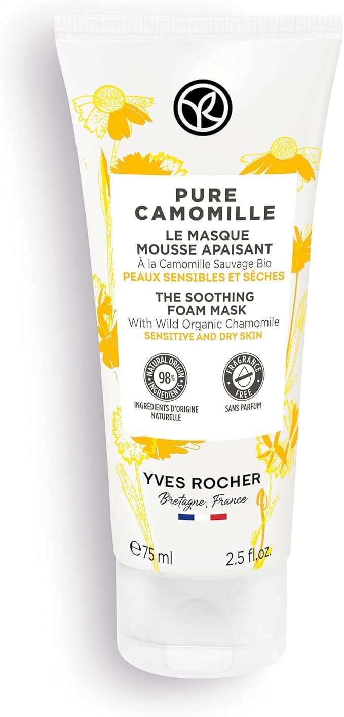 Yves Rocher Pure Camomille Soothing Foam Mask Moistirizing Sking Every Day Care - 75 ml. /2.5 fl.oz.