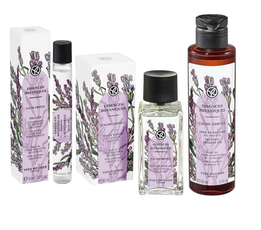 Yves Rocher Essences Botaniques Instant Oil Perfume Women Long Lasting Fragrance Massage Body Oil Set of 3 Travel Size - 50 ml./1.7 fl.oz. and 10 ml./0.3 fl.oz.