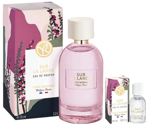 Yves Rocher Sur La Lande Eau de Parfum for Women Spray Set of 2-30 ml./ 1 fl.oz. and 5 ml./ 0.1 fl.oz.