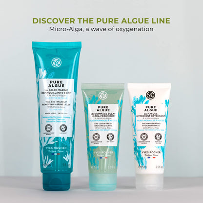 Yves Rocher Oxygenating Cleansing Foam for Normal to Combination Skin – Pure Algue – 5 Oz – 1 Ct