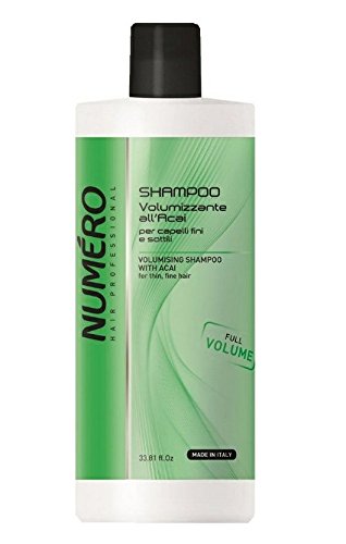Brelil Numero Volumising Shampoo with Acai for thin, fine hair (33.81 fl.oz.)