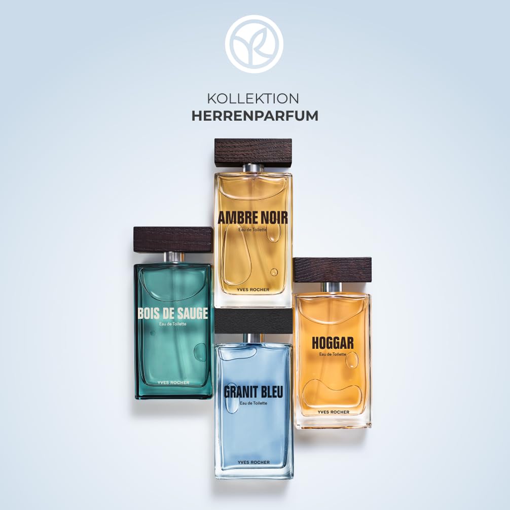 Yves Rocher Granit Bleu Eau de Toilette for Men Long Lasting Fragrance 100 ml./3.3 fl.oz.