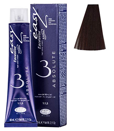 Lisap Easy Absolute 3 Hair Color Cream, 60 ml./2 fl.oz. (5/03 - Naturally Golden Light Brown)