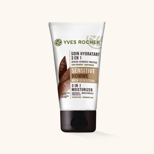 Yves Rocher 3 in 1 Moisturizer Sensitive Care for Men with Aloe Vera, 50 ml./1.6 fl.oz.