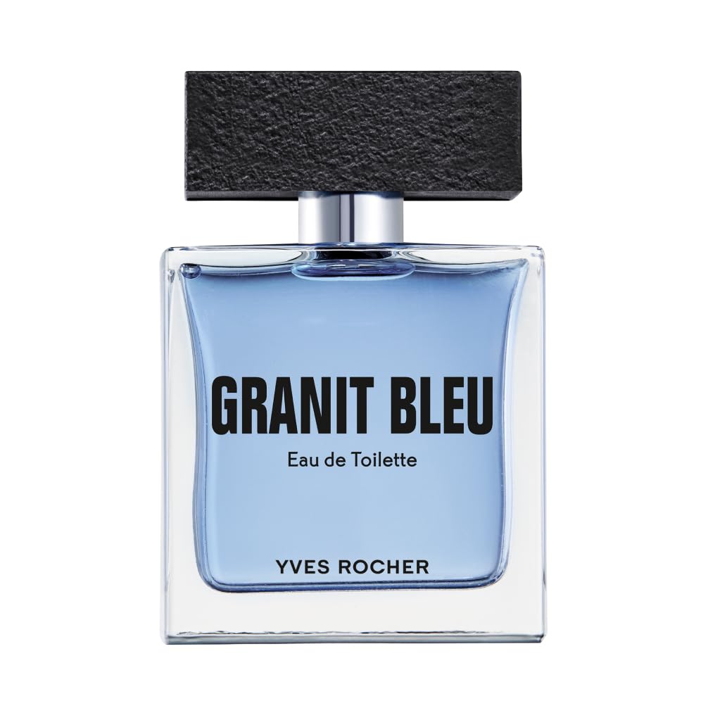 Yves Rocher Granit Bleu Eau de Toilette for Men Long Lasting Fragrance 50 ml./1.7 fl.oz.