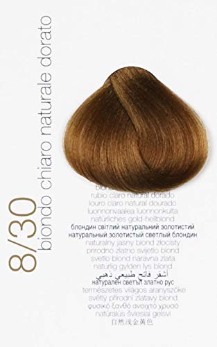 Brelil Colorianne Prestige Technologically Advanced Cream Dyeing Treatment Hydra Color Technology, Light Golden Blonde, 100 ml./3.38 fl.oz. (8/30)