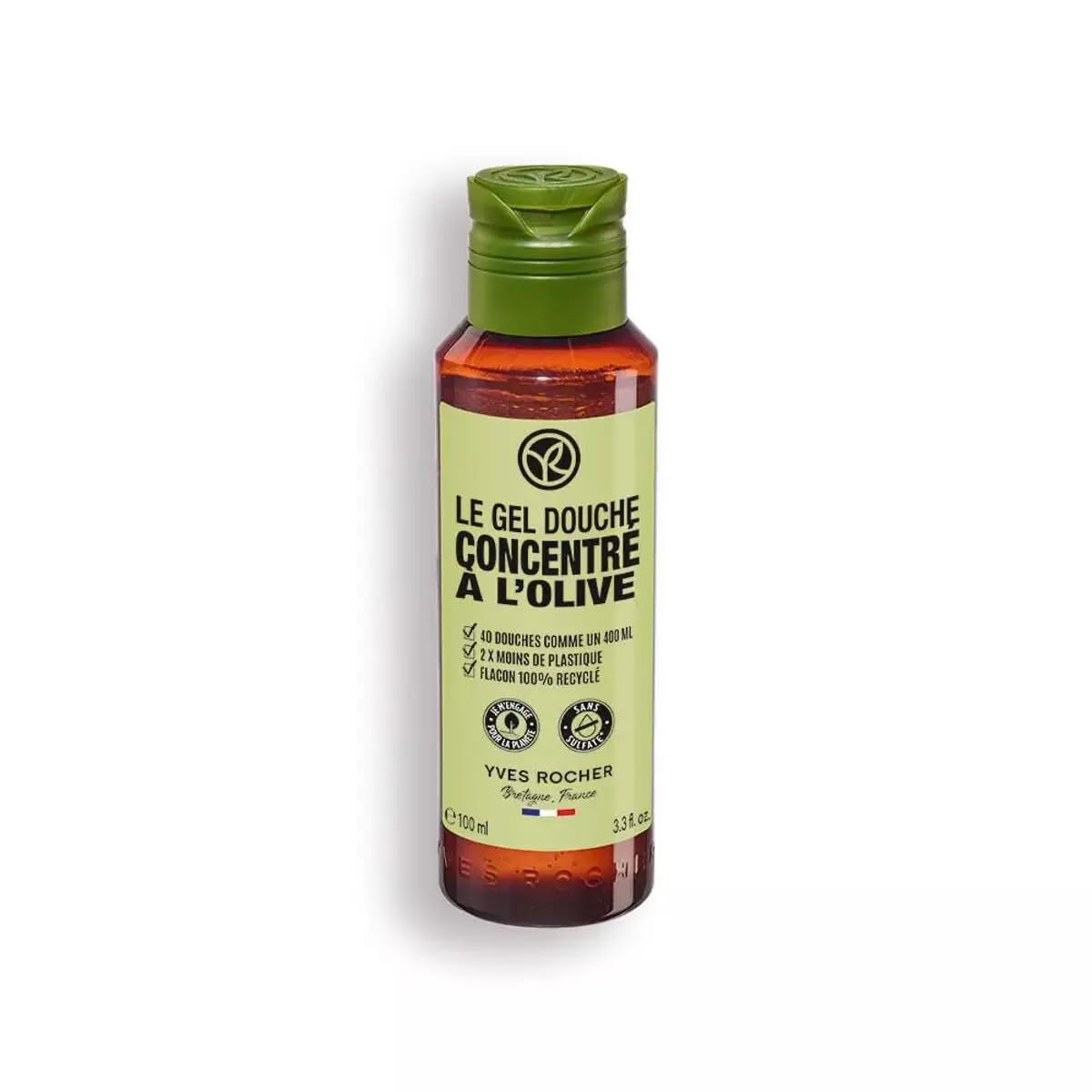 Yves Rocher Concentrated Moisturizing Olive & Petitgrain Shower and Bath Body Gel - 100 ml. / 3.3 fl.oz.