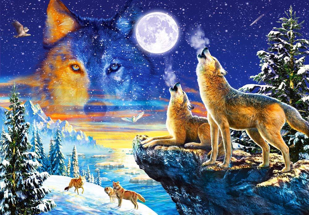 Castorland Puzzle 1000 Pieces, Howling Wolves - С-103317