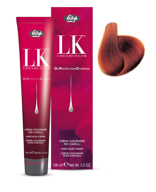 Lisap LK Oil Protection Complex Hair Color Cream, 100 ml./3.38 fl.oz. (8/66 - Light Intense Copper Blonde)