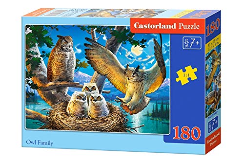 Castorland Puzzle 180 Pieces, Owl Family - В-018437