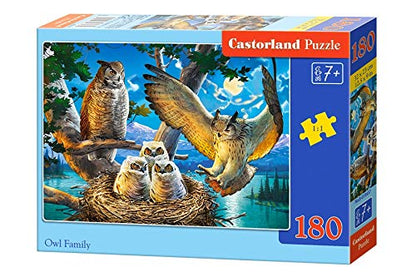 Castorland Puzzle 180 Pieces, Owl Family - В-018437