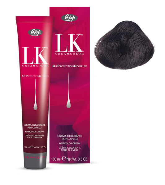 Lisap LK Oil Protection Complex Hair Color Cream, 100 ml./3.38 fl.oz. (5/2 - Light Ash Brown)