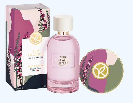 Yves Rocher Sur La Lande Eau de Parfum Set of 2 Solid Perfume and Spray - Women’s Floriental Scent Lon Lasting Fragrance Solid Perfume 100 ml./3.3 fl.oz. and 13 g