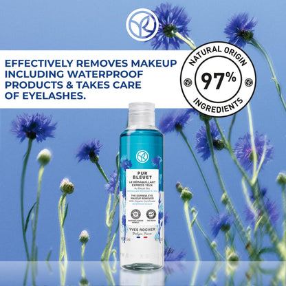 Yves Rocher Pur Bleuet Express Eye Make Up Remover with Cornflower - 200 ml. / 6.7 fl.oz