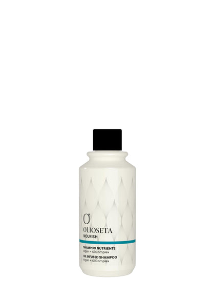 Olioseta Nourish Oil Infused Shampoo, Certified Organic Argan Oil Ultra Nourishing, Hydrating, Anti-Frizz by Barex Italiana