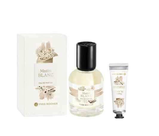 Yves Rocher Matin Blanc Eau de Parfum Perfumed Hand Cream Set Gift 1 fl.oz.
