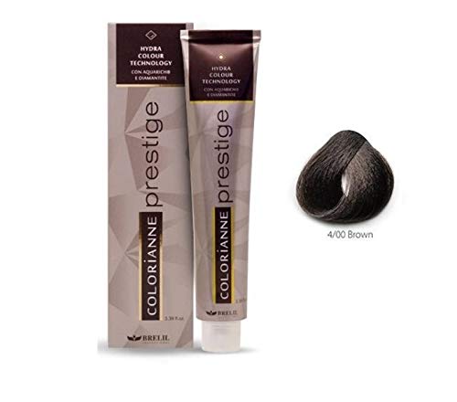 Brelil Colorianne Prestige Technologically Advanced Cream Dyeing Treatment Hydra Color Technology, Brown, 100 ml./3.38 fl.oz. (4/00)